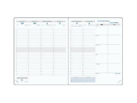 EXACOMPTA Agenda semainier SAS 22 Non Stop, 2026/27, assorti