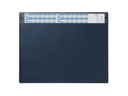 DURABLE Sous-main avec calendrier annuel, bleu foncé