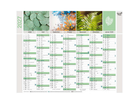 QUO VADIS Calendrier mural 'Equology', 430 x 335 mm, 2027