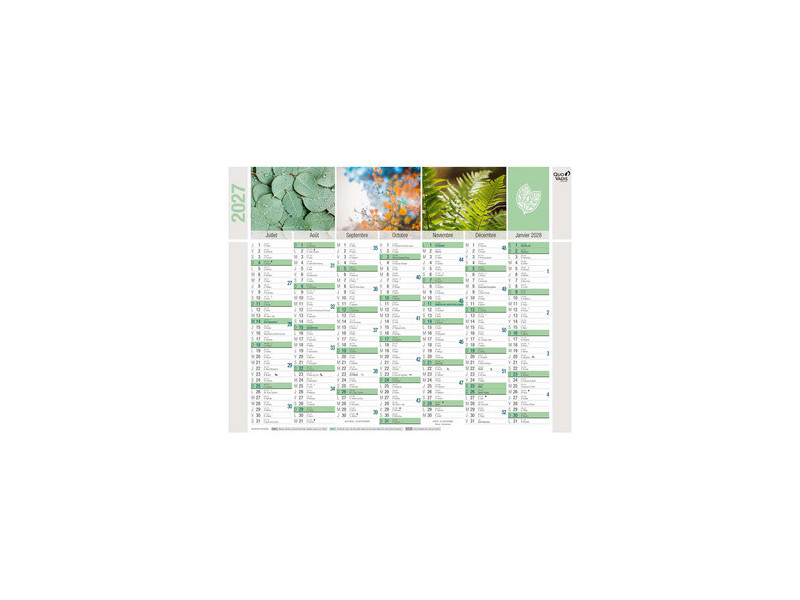 QUO VADIS Calendrier mural 'Equology', 430 x 335 mm, 2027