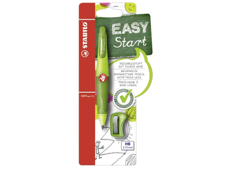 STABILO Porte-mines d'apprentissage easYergo 3.15, vert