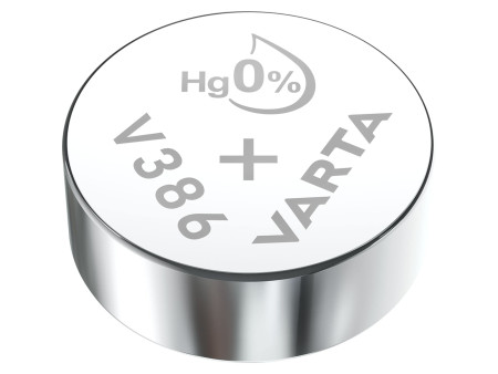 VARTA Pile oxyde argent pour montres, V386 (SR43), 1,55 V