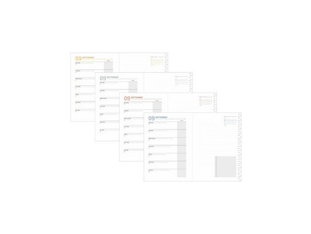 QUO VADIS Agenda PLAN NOTE 1521, 2026/2027, vert pastel