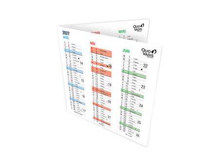 QUO VADIS Calendrier ORIGAMI, 360 x 180 mm, 2026/2027
