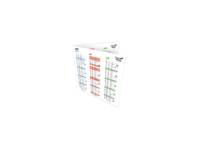 QUO VADIS Calendrier ORIGAMI, 360 x 180 mm, 2026/2027
