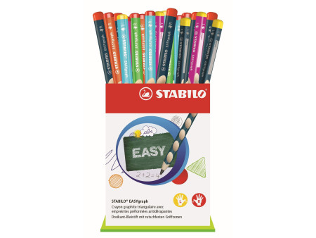 STABILO Crayon graphite EASYgraph, présentoir carton de 36