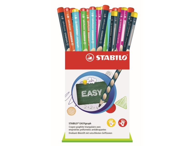 STABILO Crayon graphite EASYgraph, présentoir carton de 36