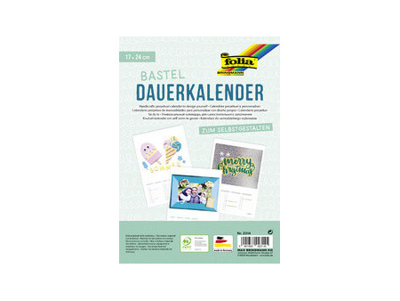 folia Calendrier mural créatif, 170 x 240 mm, blanc
