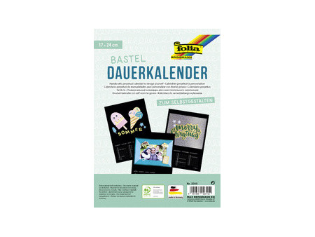 folia Calendrier mural créatif, 170 x 240 mm, noir