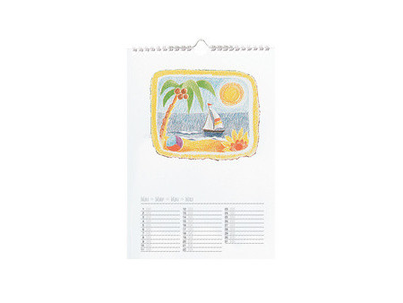 folia Calendrier mural créatif, 170 x 240 mm, noir
