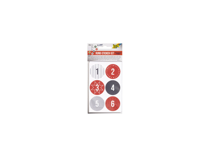 folia Stickers de Noel 'CALENDRIER DE L'AVENT', assorti