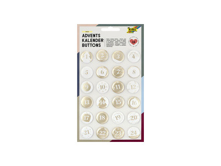 folia 'Buttons' pour calendrier de l'Avent, en tôle