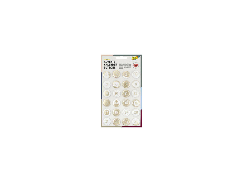 folia 'Buttons' pour calendrier de l'Avent, en tôle