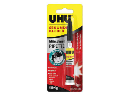 UHU colle instantanée blitzschnell PIPETTE, 10 g