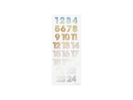 folia Stickers pour calendrier de l'Avent 'NUMBERS GOLD'