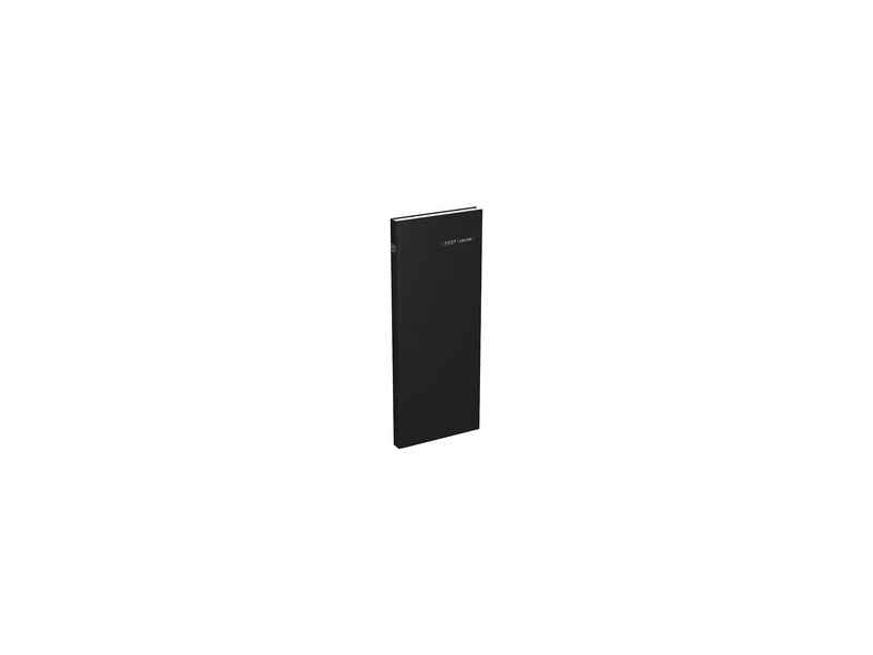 LECAS Agenda journalier Long Travers 2027, 140 x 350 mm,noir