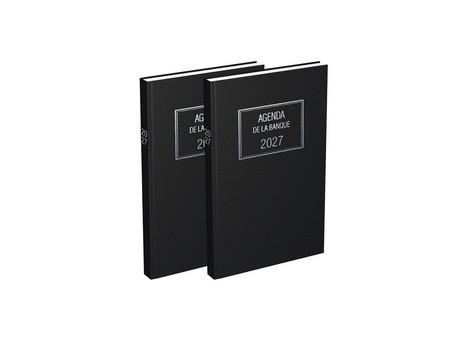 LECAS Agenda de la Banque Long, 150 x 340 mm, 2027, noir