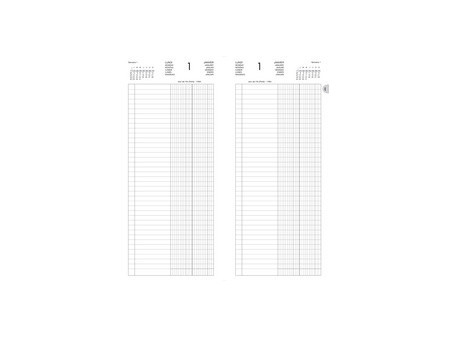 LECAS Agenda de la Banque Long 2027, 150 x 340 mm, 2 volumes