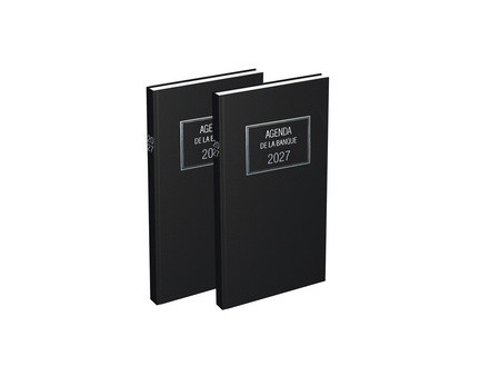 LECAS Agenda de La Banque Large 2027, 180 x 290 mm,2 volumes