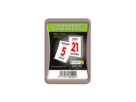 LECAS Bloc calendrier éphéméride, comique, 60 x 90 mm, 2027