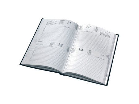 LECAS Agenda Carré 2 jours Travers, 140 x 220 mm, 2027, noir