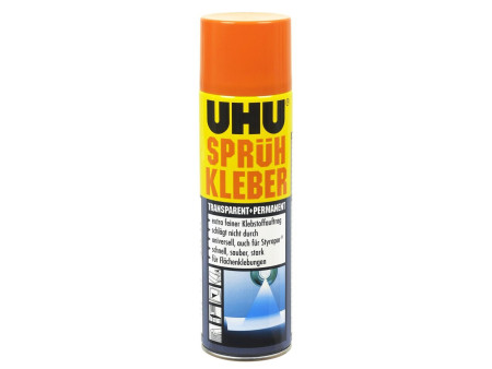 UHU colle en spray, permanent, transparent, 500 ml