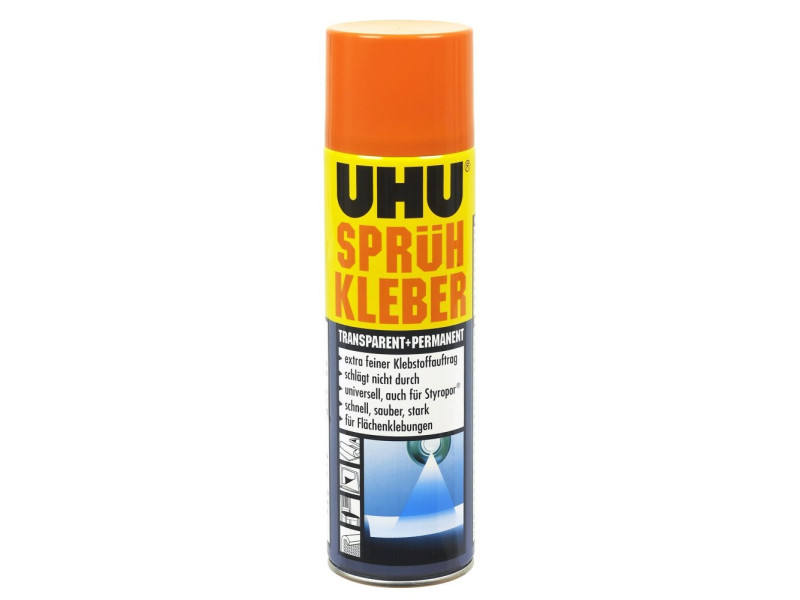 UHU colle en spray, permanent, transparent, 500 ml