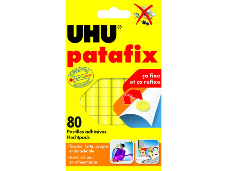 UHU Pâtes adhésives patafix, repositionnable, jaune