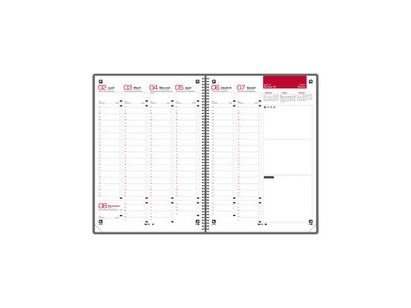 Oxford Agenda semainier Office, 210 x 297 mm, 2027, gris