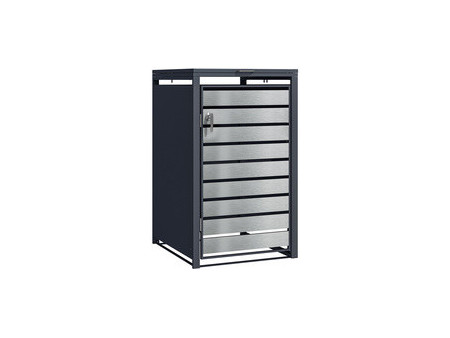 phoenix Abri de poubelle GB1168ASK, 1 porte, aspect argent