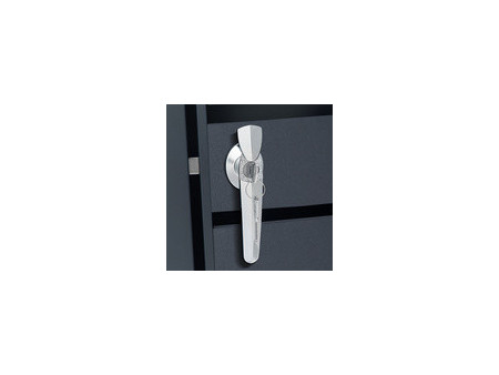 phoenix Abri de poubelle GB1168ASK, 1 porte, aspect argent