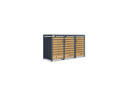 phoenix Abri de poubelle GB33320AAK, 3 portes, anthracite