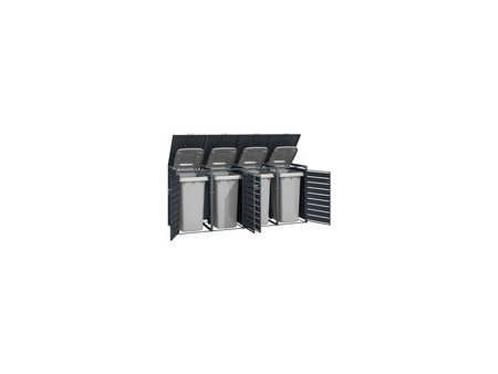 phoenix Abri de poubelle GB44260AAK, 4 portes, anthracite