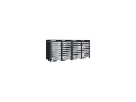 phoenix Abri de poubelle GB44260AAK, 4 portes, anthracite
