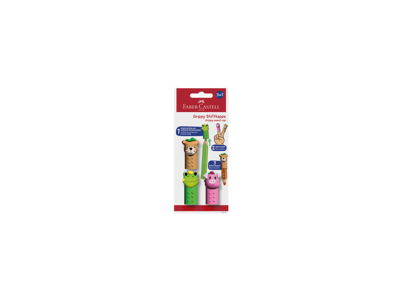 FABER-CASTELL Capuchon Grippy, set de 3 Friends