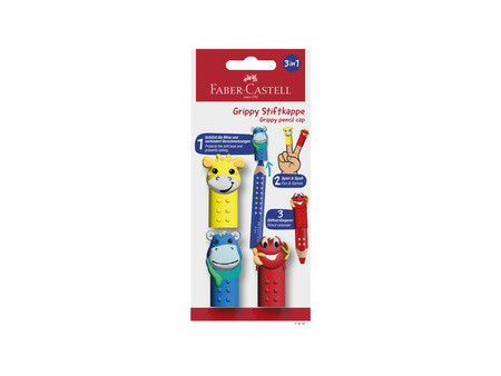 FABER-CASTELL Capuchon Grippy, set de 3 Friends