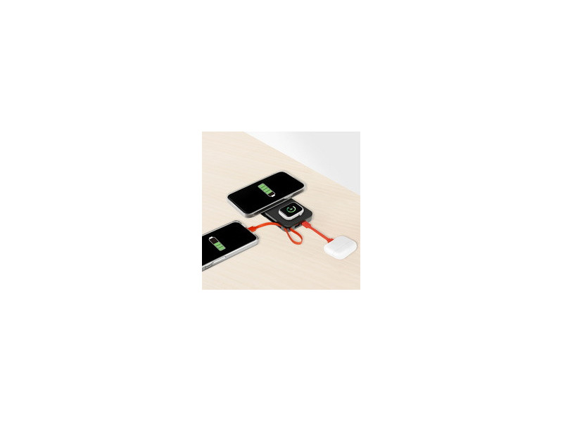 LogiLink Powerbank magnétique, 10.000 mAh, USB-A/USB-C