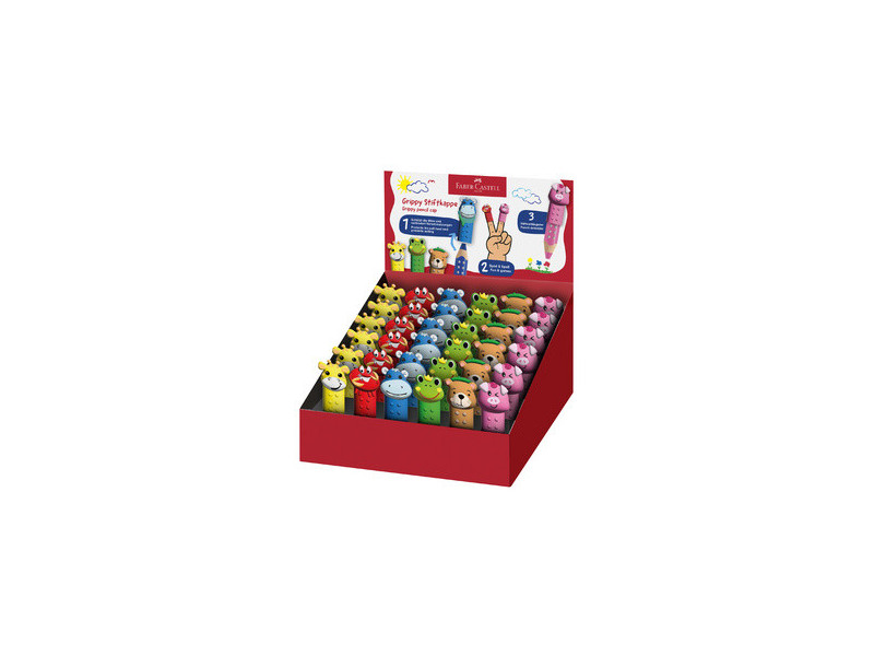FABER-CASTELL Capuchon Grippy, présentoir de 36