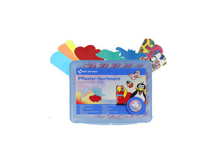 FIRST AID ONLY Pansement pour enfants, boîte plastique de 45