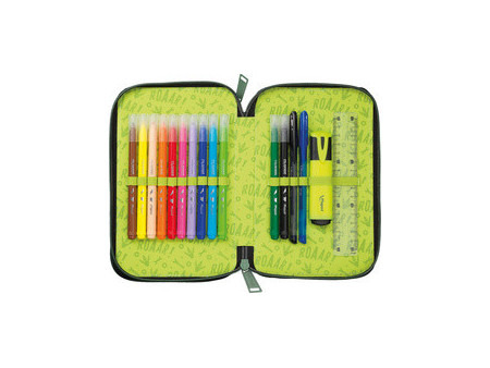 Maped Étui scolaire double Licorne, polyester, garni, rose