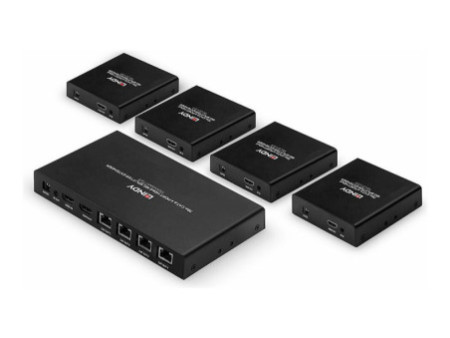LINDY 70m Cat.6 4 Port HDMI 18G Splitter