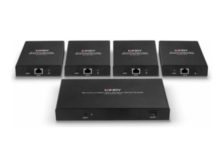 LINDY 70m Cat.6 4 Port HDMI 18G Splitter