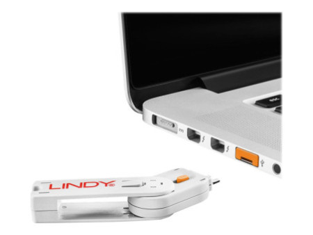 LINDY Clé USB et 4 bloqueurs de ports