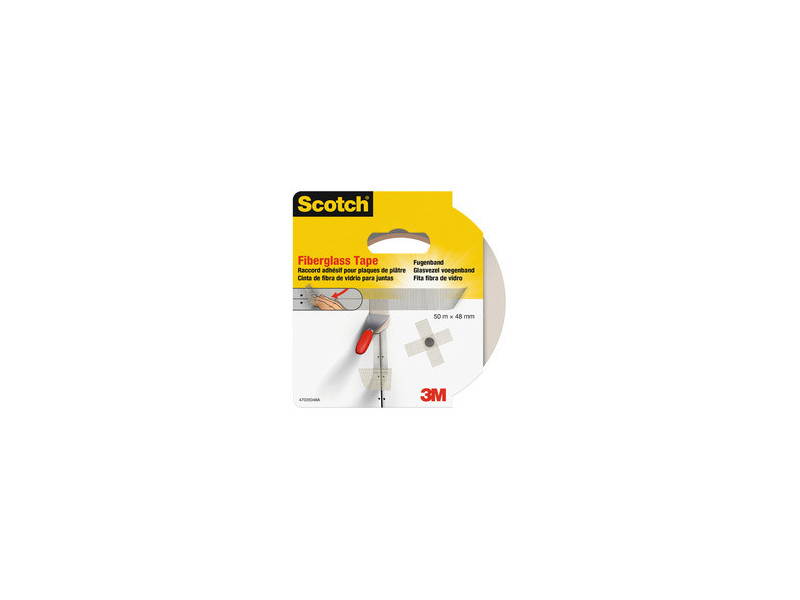 Scotch Ruban adhésif pour plâtre, 48 mm x 50 m, blanc
