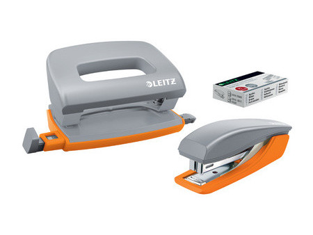 LEITZ Kit mini agrafeuse & mini perforateur Urban Chic, bleu