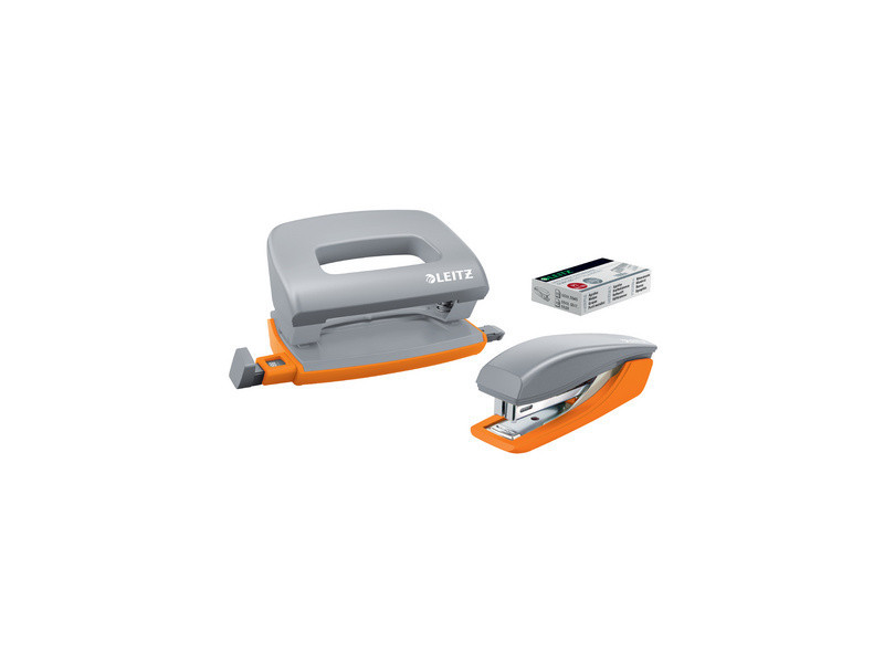 LEITZ Kit mini agrafeuse & mini perforateur Urban Chic, bleu