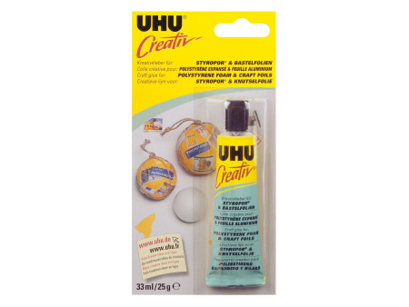 UHU Colle spéciale 'Creativ' pr polystyrène et feuille alu