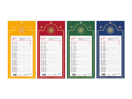 LECAS Calendrier mural, 200 x 380 mm, plaque Skytos, 2027