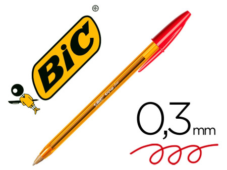 BIC Stylo à bille Cristal Fine, rouge