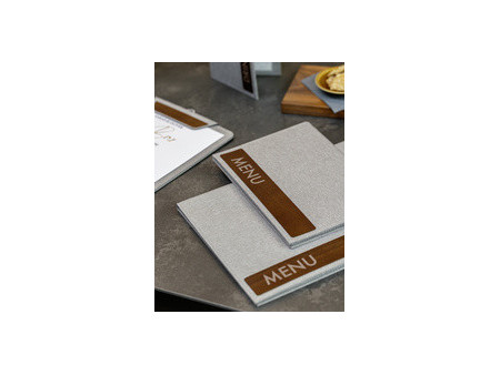 sigel Chemise pour menu avec imprimé, A4, gris clair